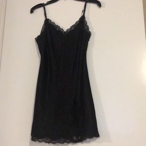 Victoria’s Secret black satin Chemise